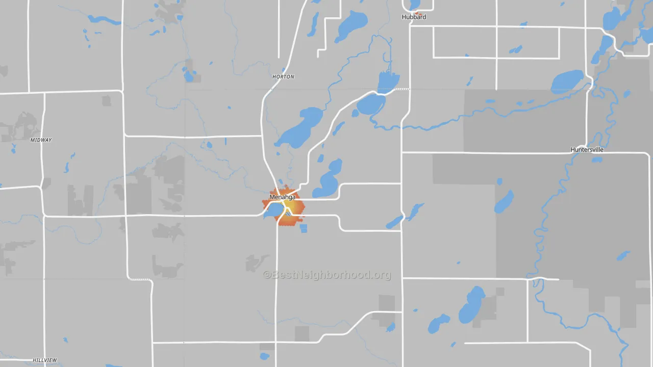 Bike Grade map of Menahga, MN
