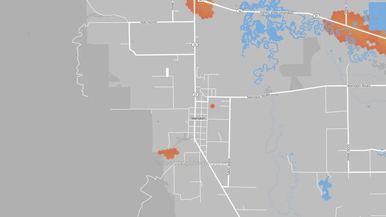 Bike Grade map of Mendon, UT