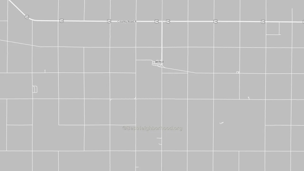 Bike Grade map of Menlo, KS