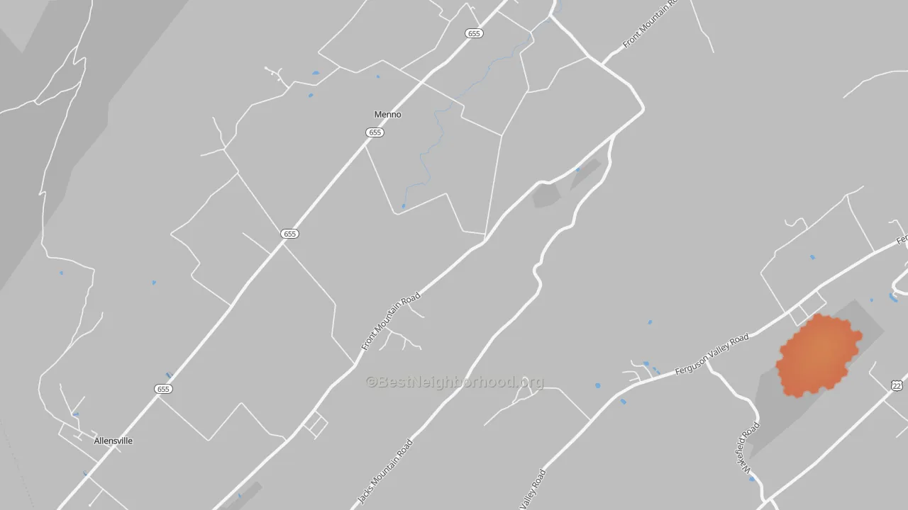 Bike Grade map of Menno, PA