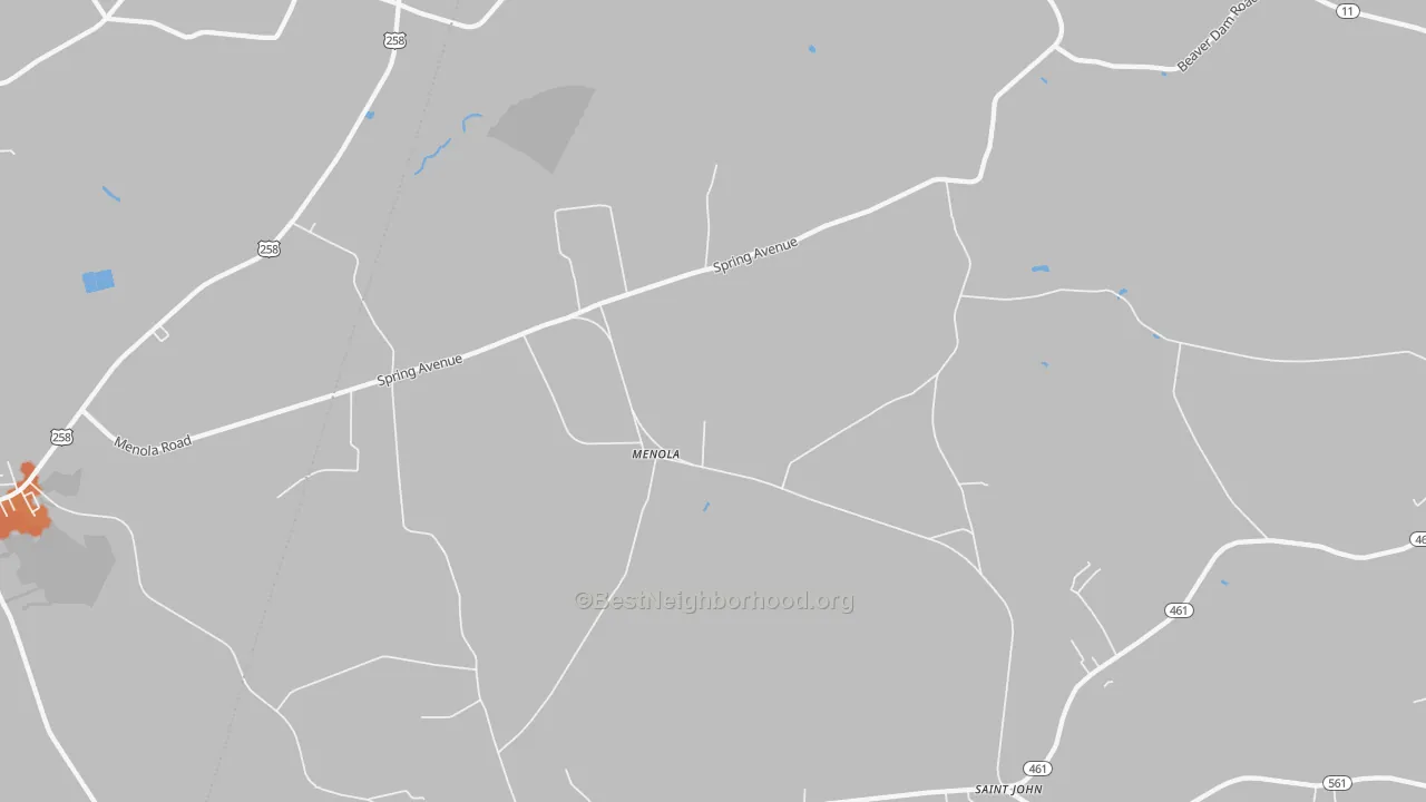 Bike Grade map of Menola, NC