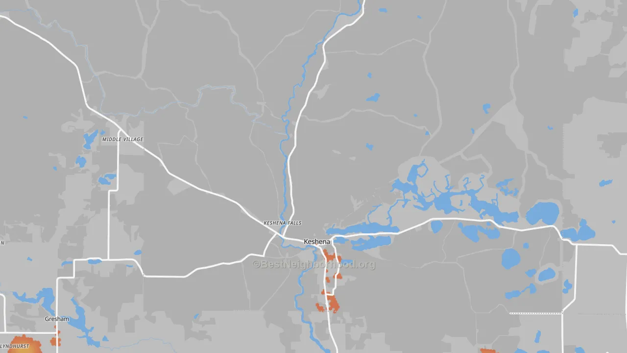 Bike Grade map of Menominee County, WI