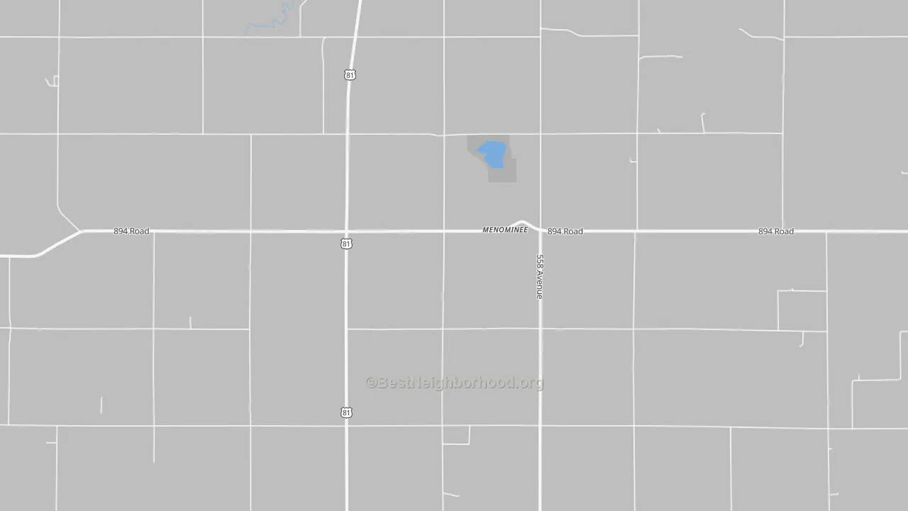 Bike Grade map of Menominee, NE