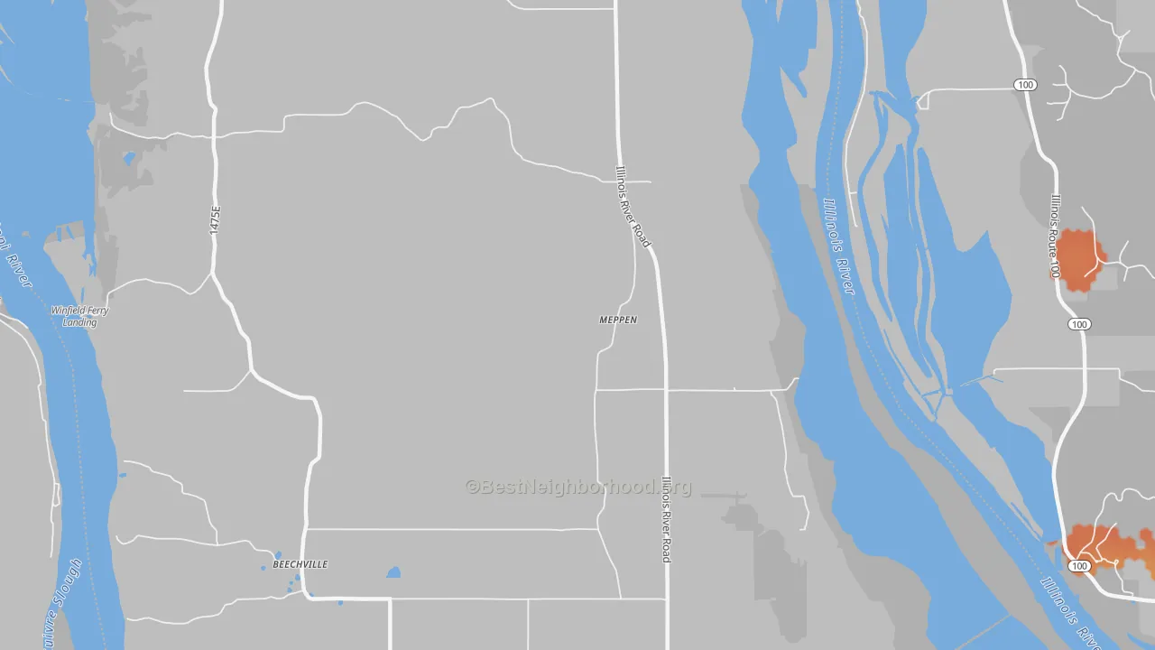 Bike Grade map of Meppen, IL