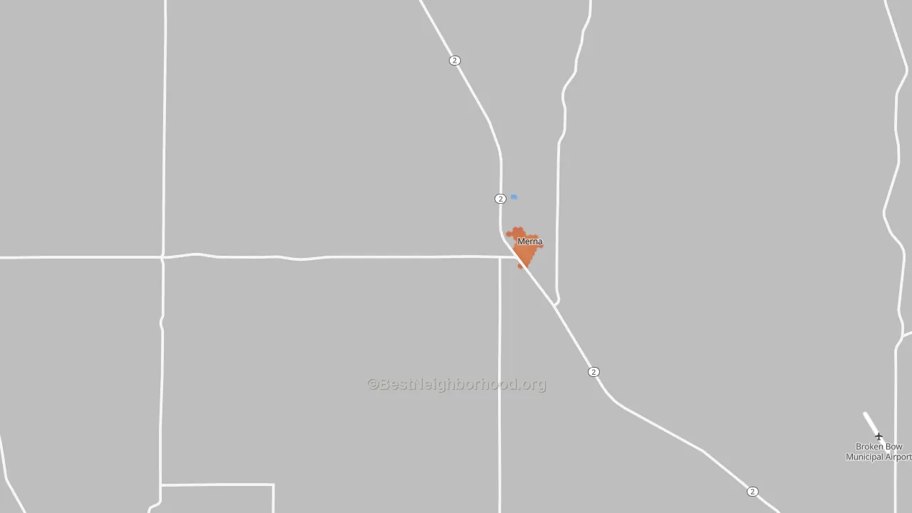 Bike Grade map of Merna, NE