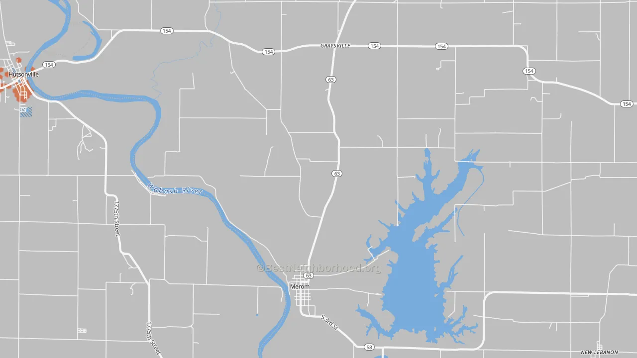 Bike Grade map of Merom, IN