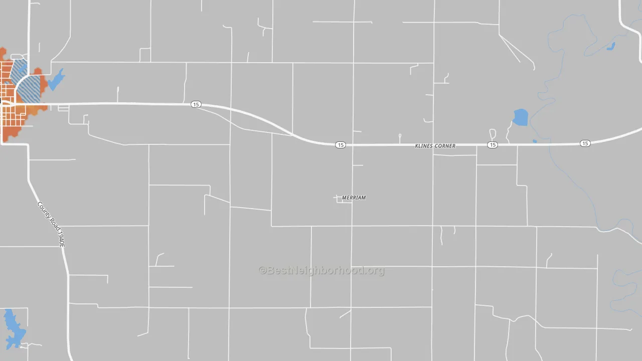Bike Grade map of Merriam, IL