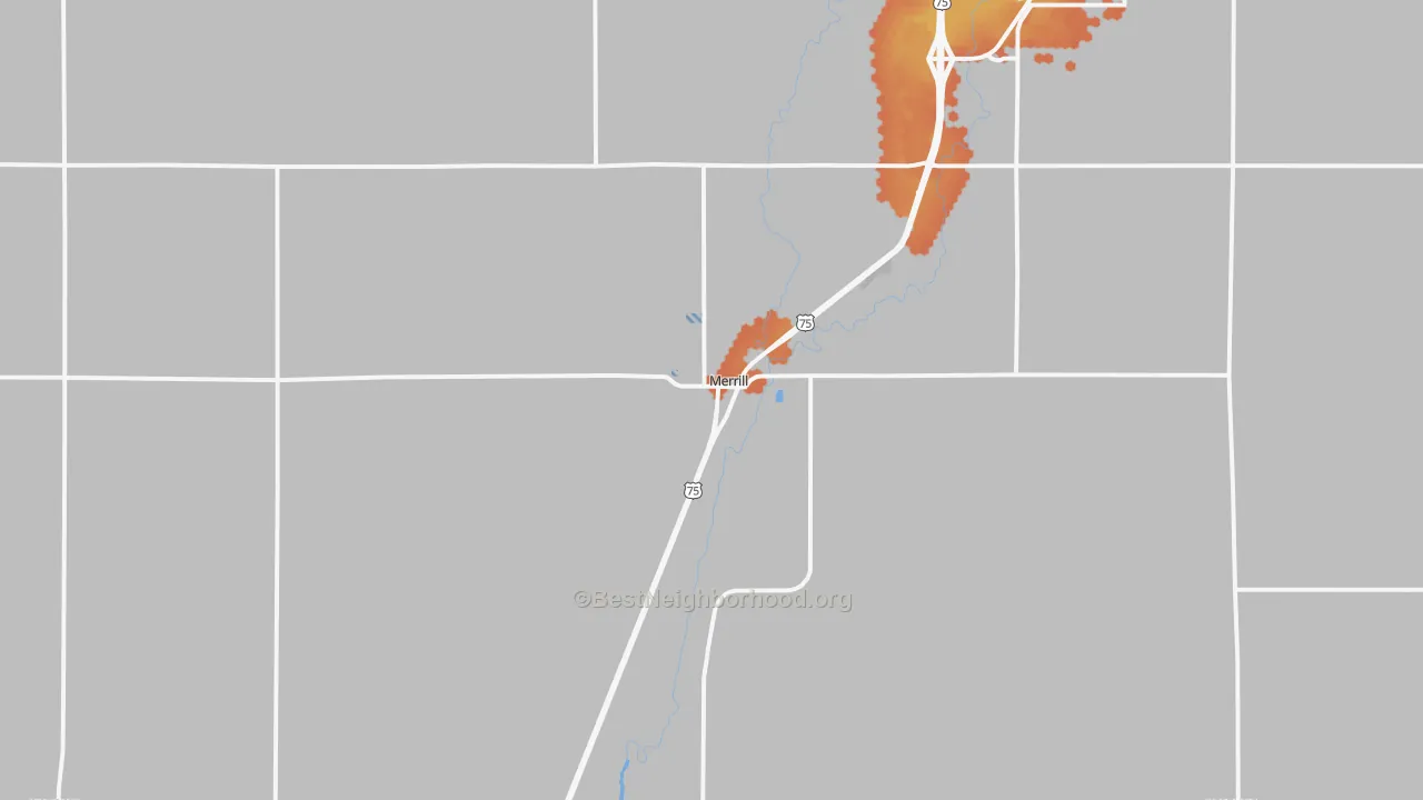 Bike Grade map of Merrill, IA