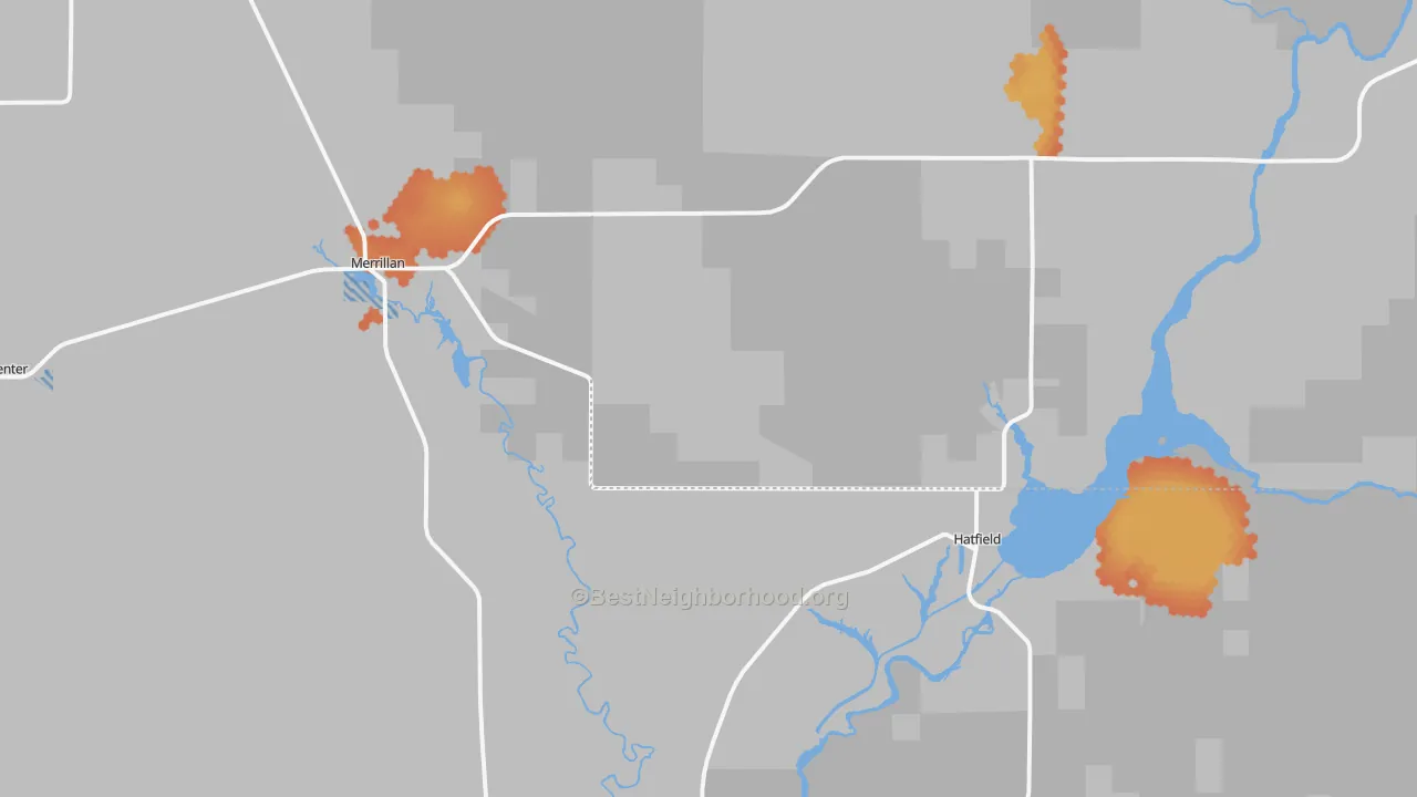 Bike Grade map of Merrillan, WI