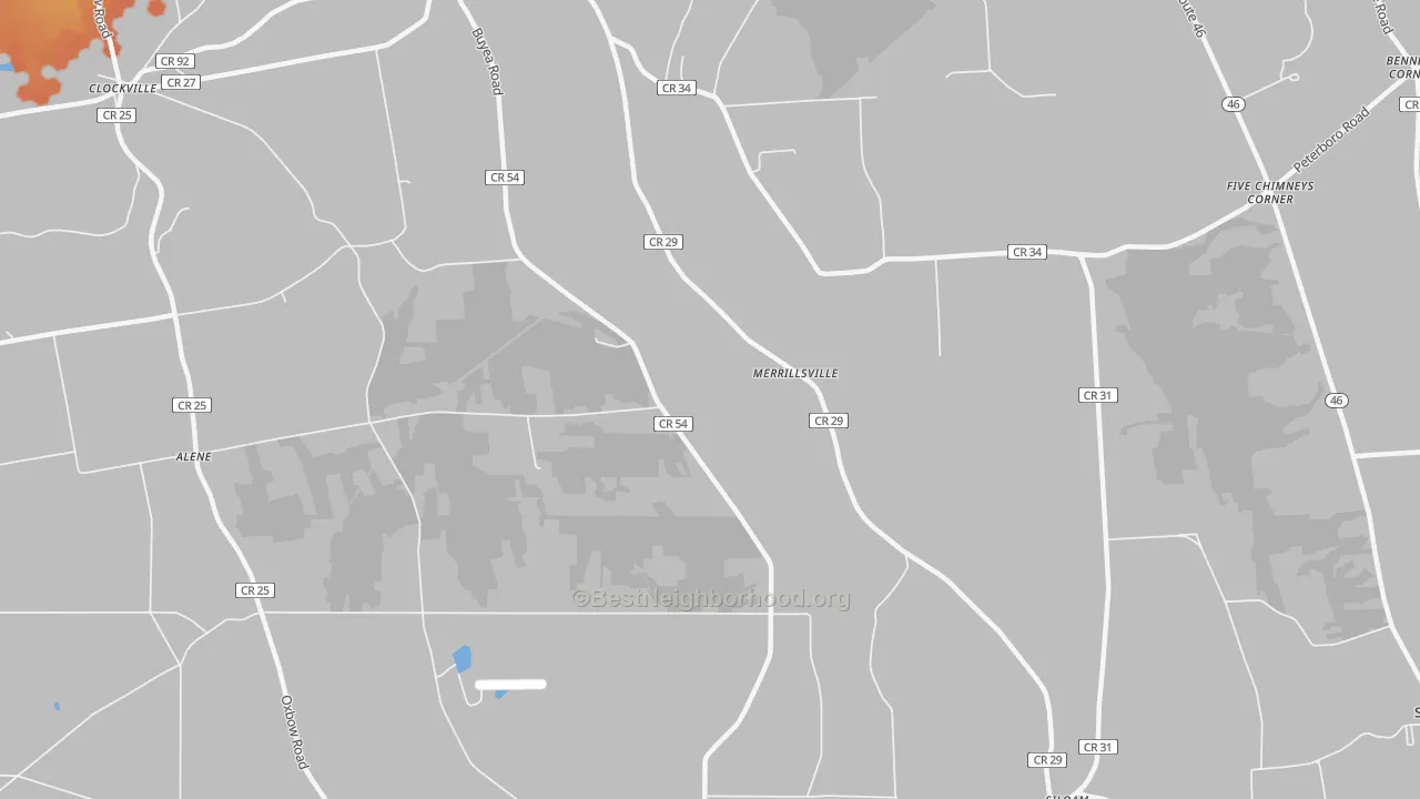 Bike Grade map of Merrillsville, NY