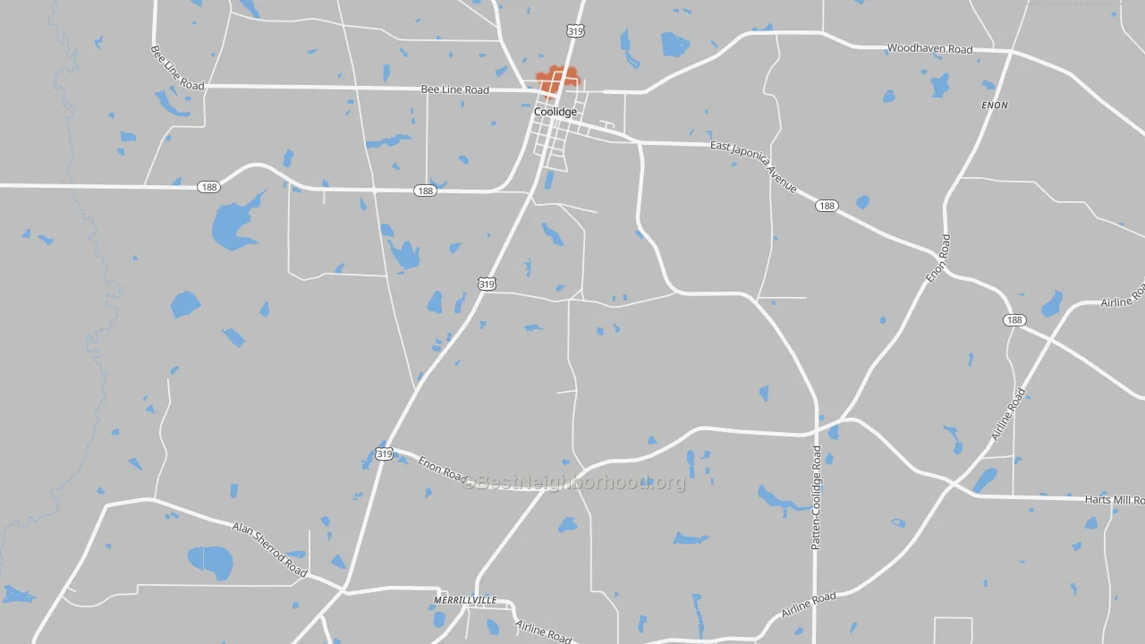 Bike Grade map of Merrillville, GA
