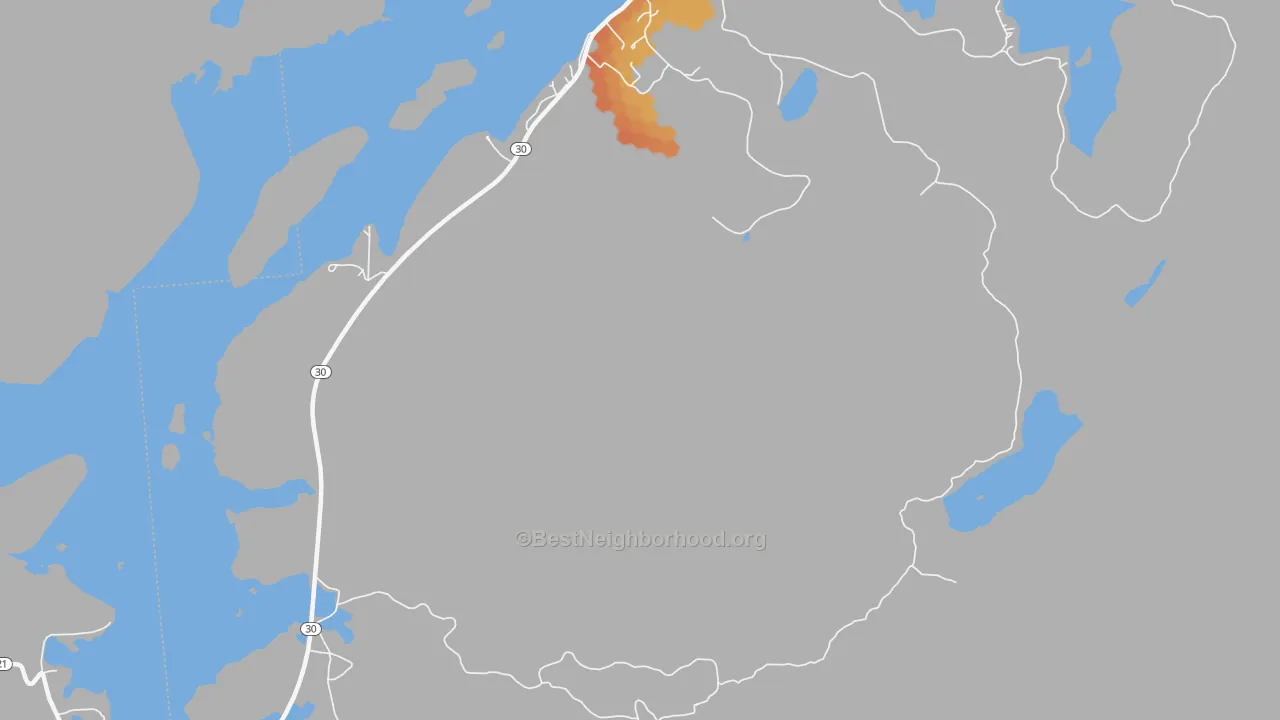 Bike Grade map of Merrilville, NY