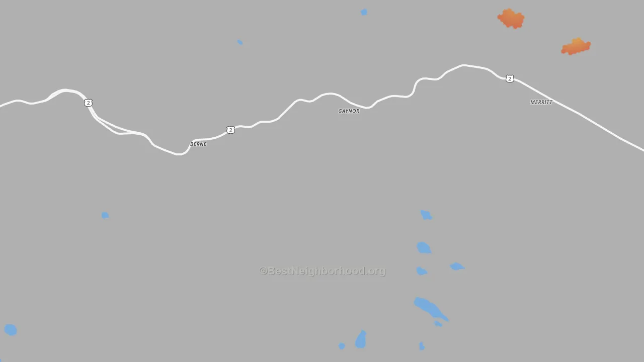 Bike Grade map of Merritt, WA