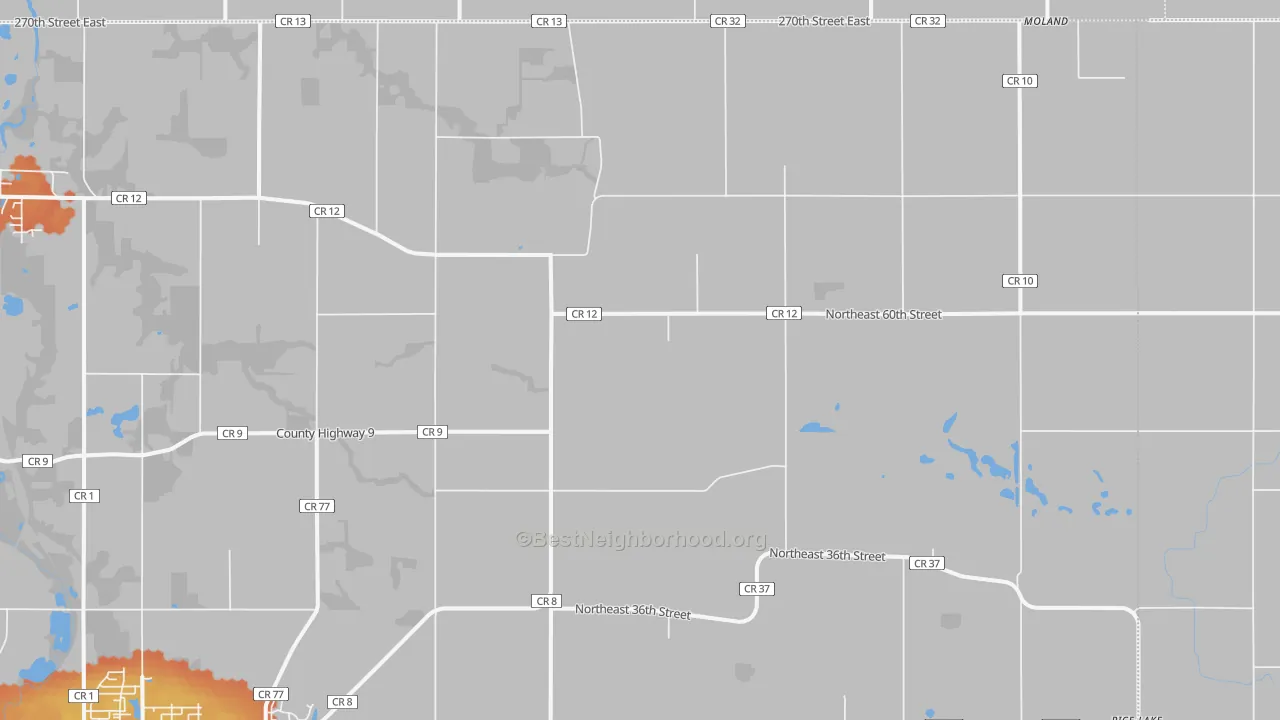 Bike Grade map of Merton, MN