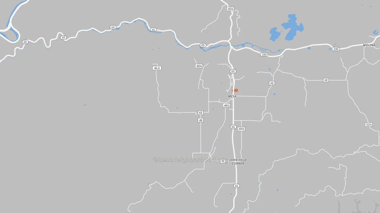 Bike Grade map of Mesa, CO
