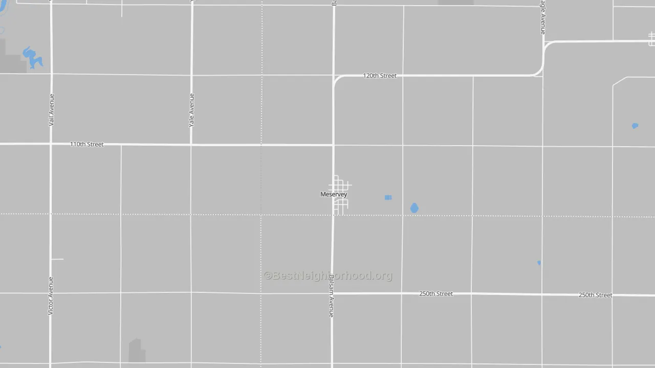 Bike Grade map of Meservey, IA