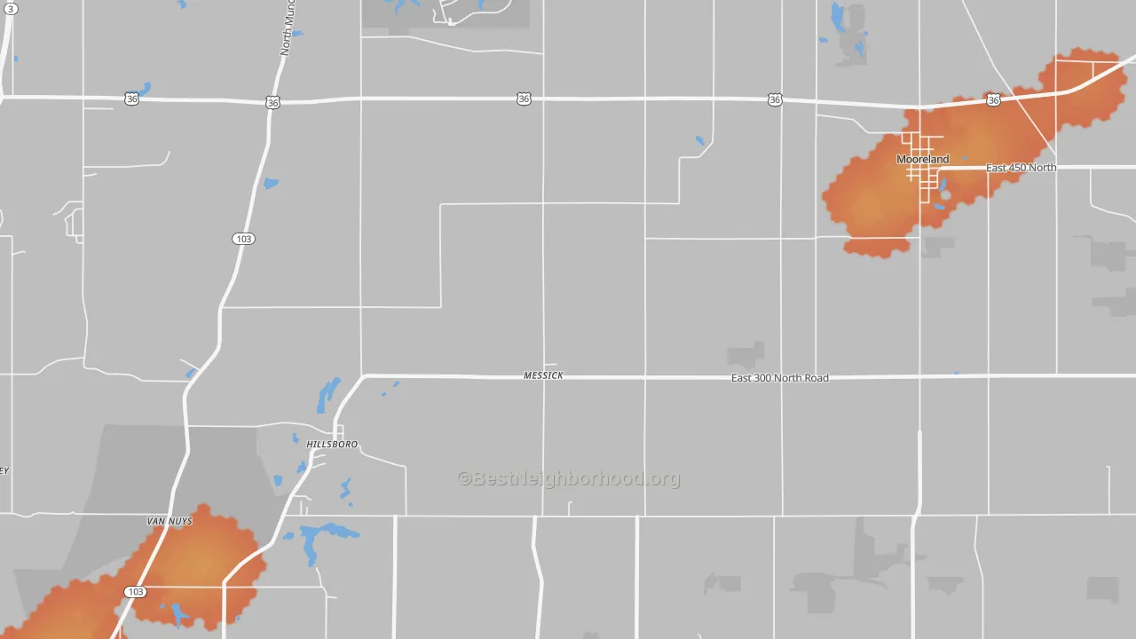 Bike Grade map of Messick, IN