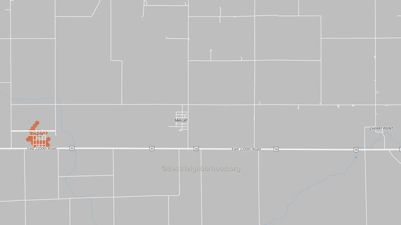 Bike Grade map of Metcalf, IL