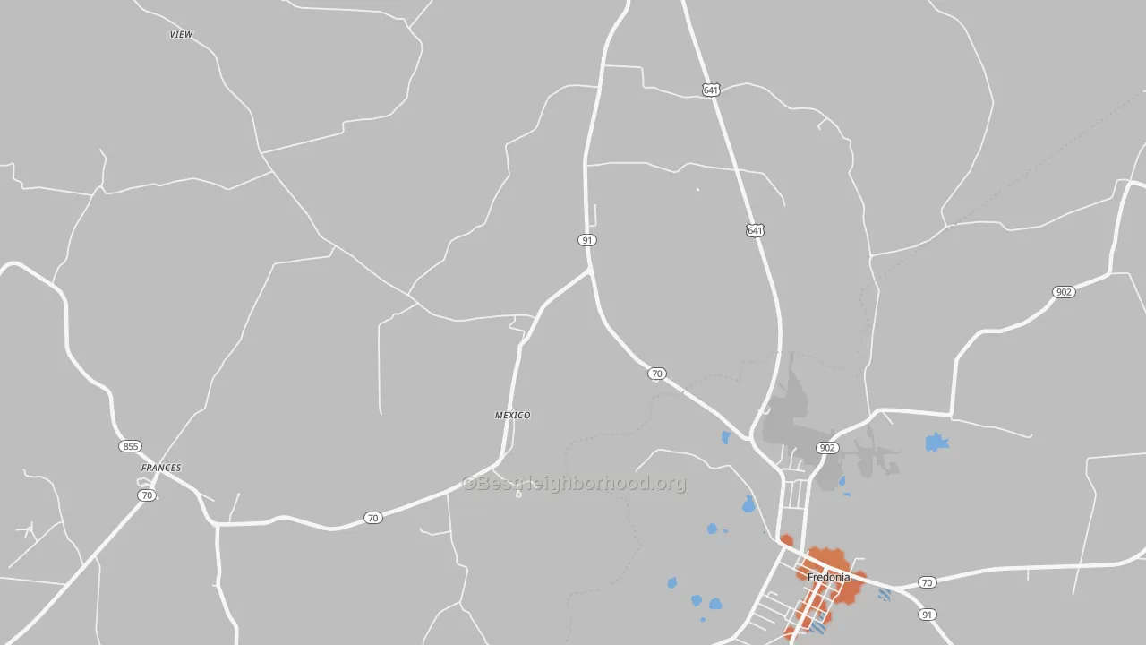 Bike Grade map of Mexico, KY