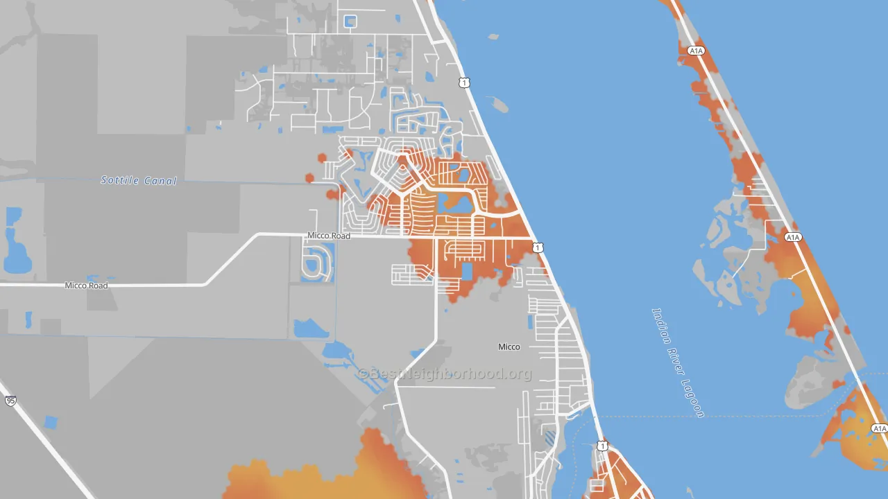 Bike Grade map of Micco, FL