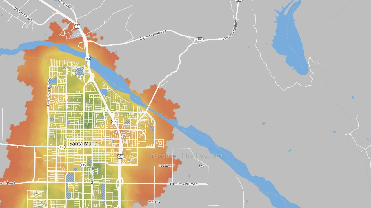 Bike Grade map of Midco, CA
