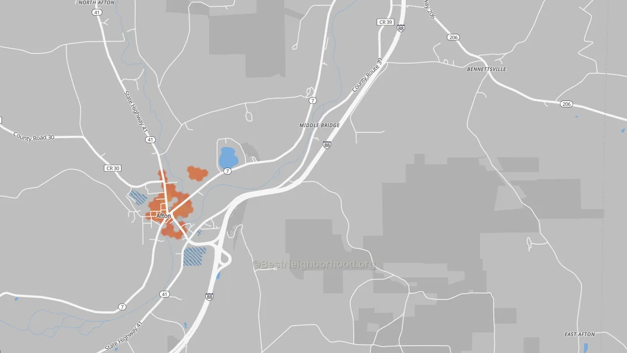 Bike Grade map of Middle Bridge, NY