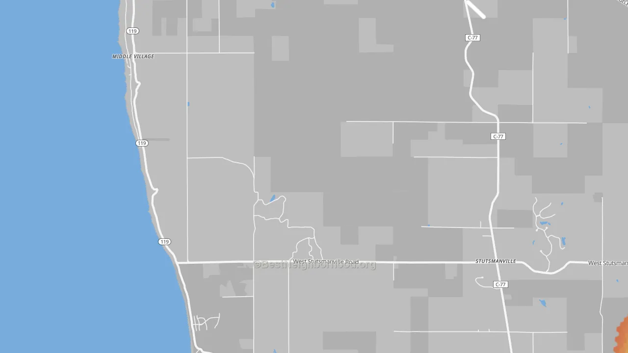 Bike Grade map of Middle Village, MI