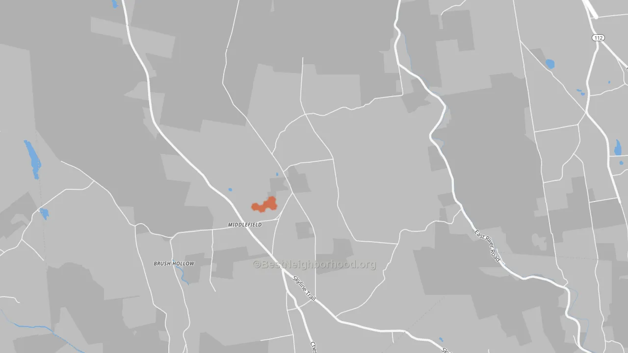Bike Grade map of Middlefield, MA