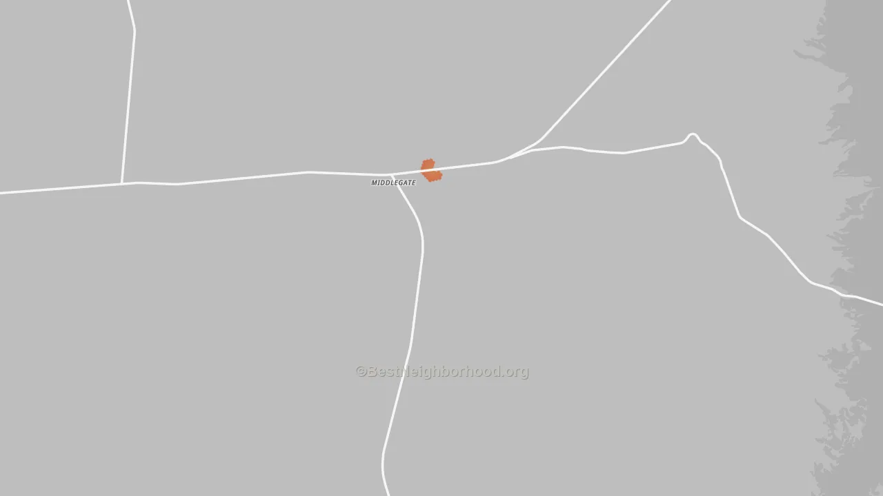 Bike Grade map of Middlegate, NV