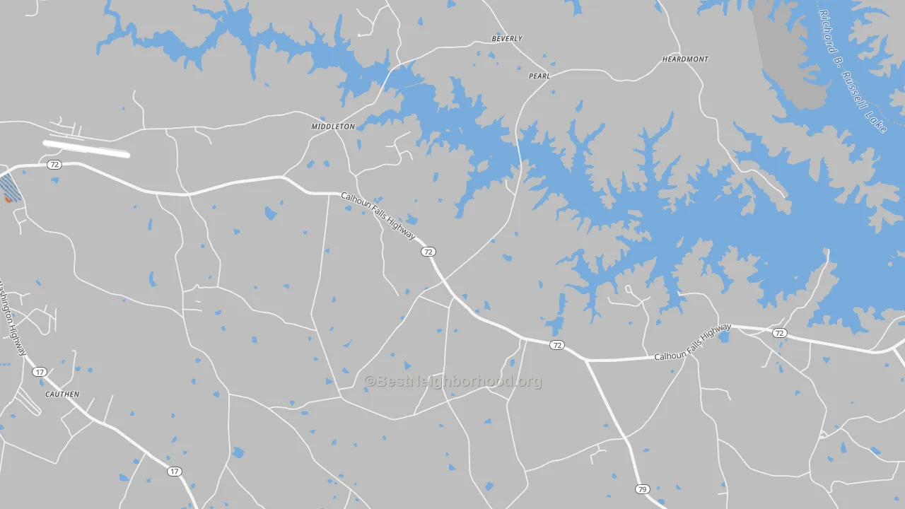 Bike Grade map of Middleton, GA