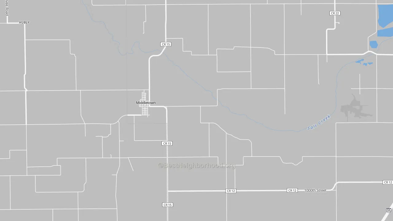 Bike Grade map of Middletown, IL