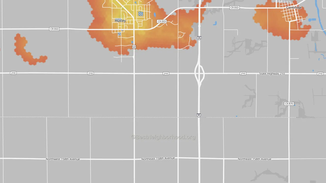 Bike Grade map of Midvale, IA