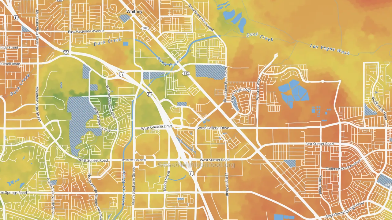 Bike Grade map of Midway, Henderson, NV