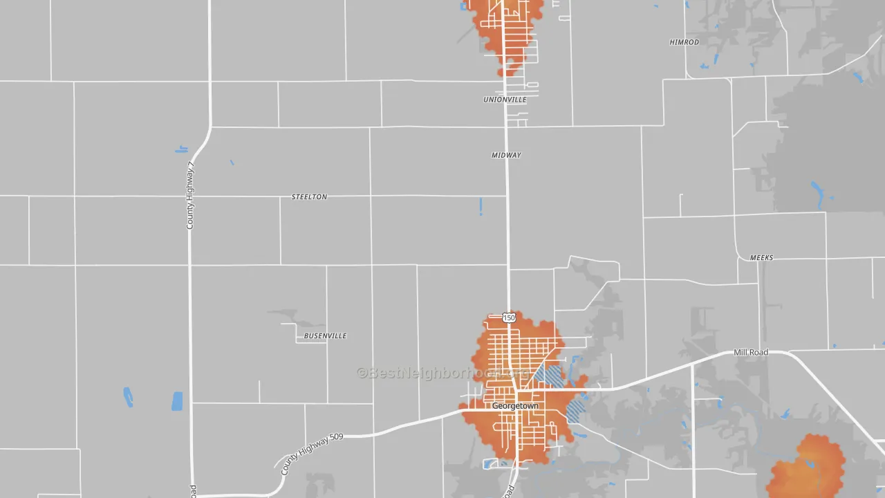 Bike Grade map of Midway, IL