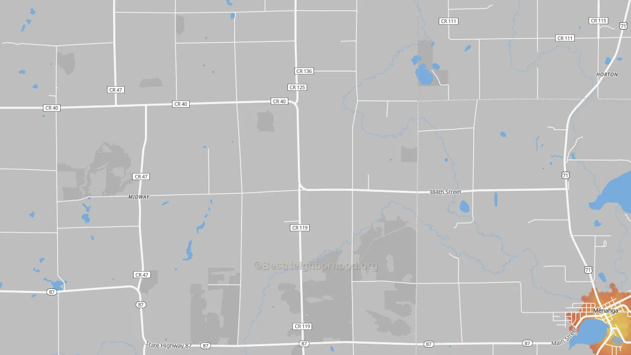 Bike Grade map of Midway, MN
