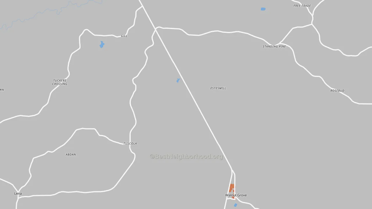 Bike Grade map of Midway, MS