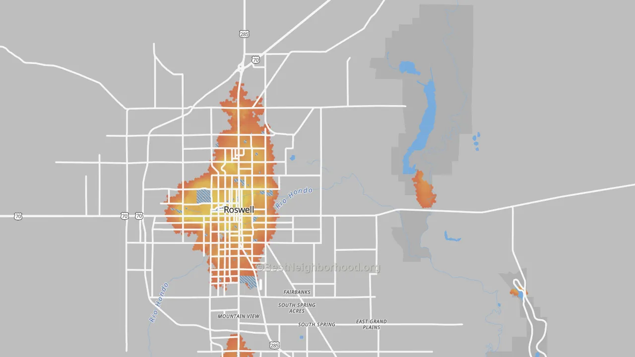 Bike Grade map of Midway, NM