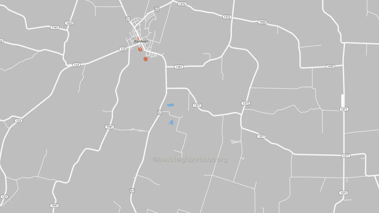 Bike Grade map of Milburn, KY