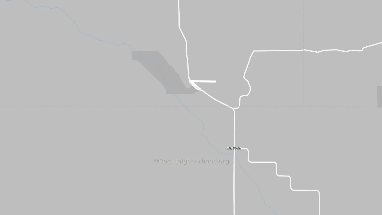 Bike Grade map of Milburn, NE