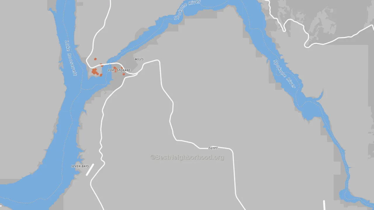 Bike Grade map of Miles, WA