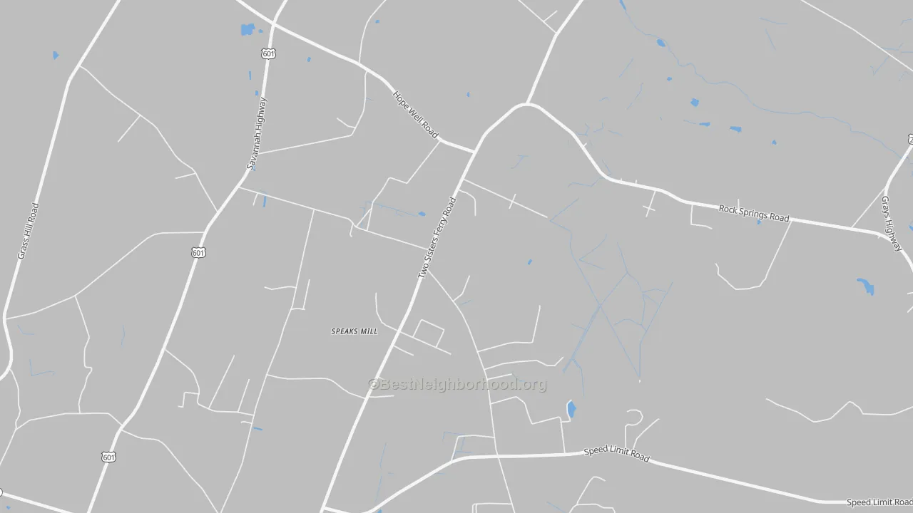 Bike Grade map of Miley, SC