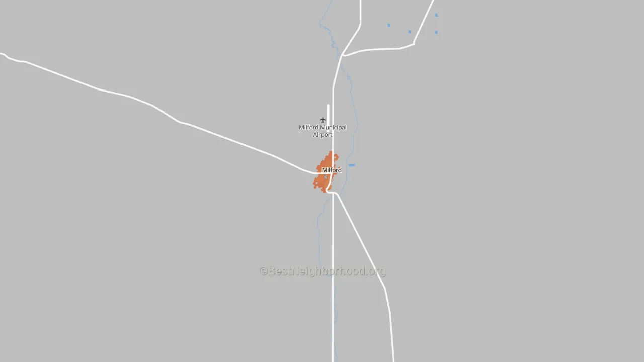 Bike Grade map of Milford, UT