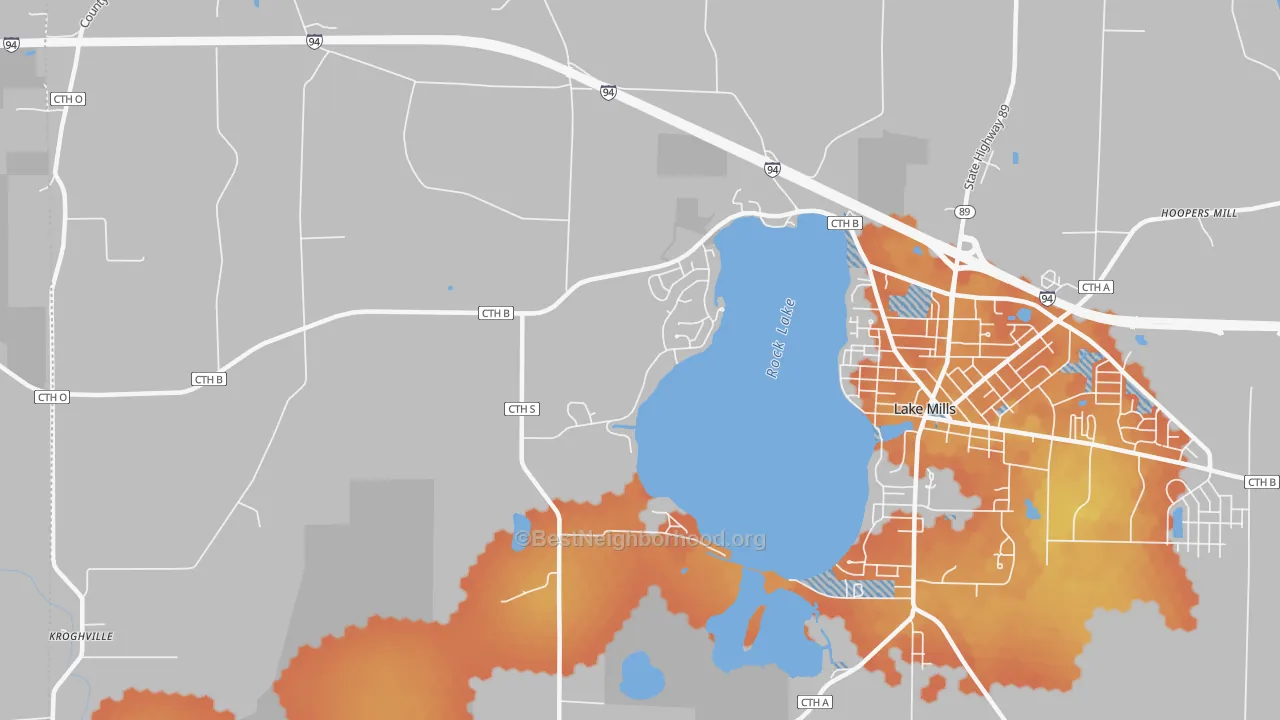 Bike Grade map of Milford, WI