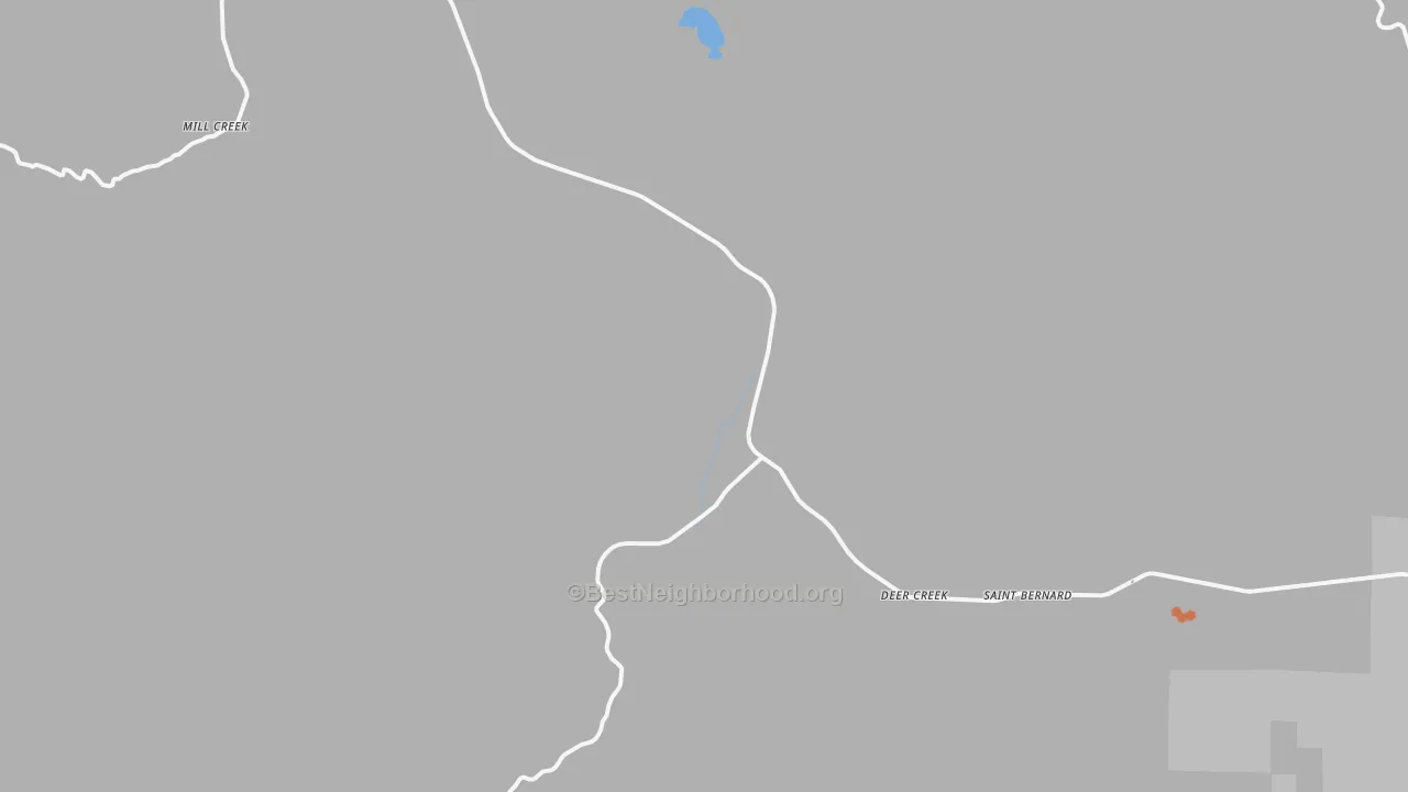 Bike Grade map of Mill Creek, CA