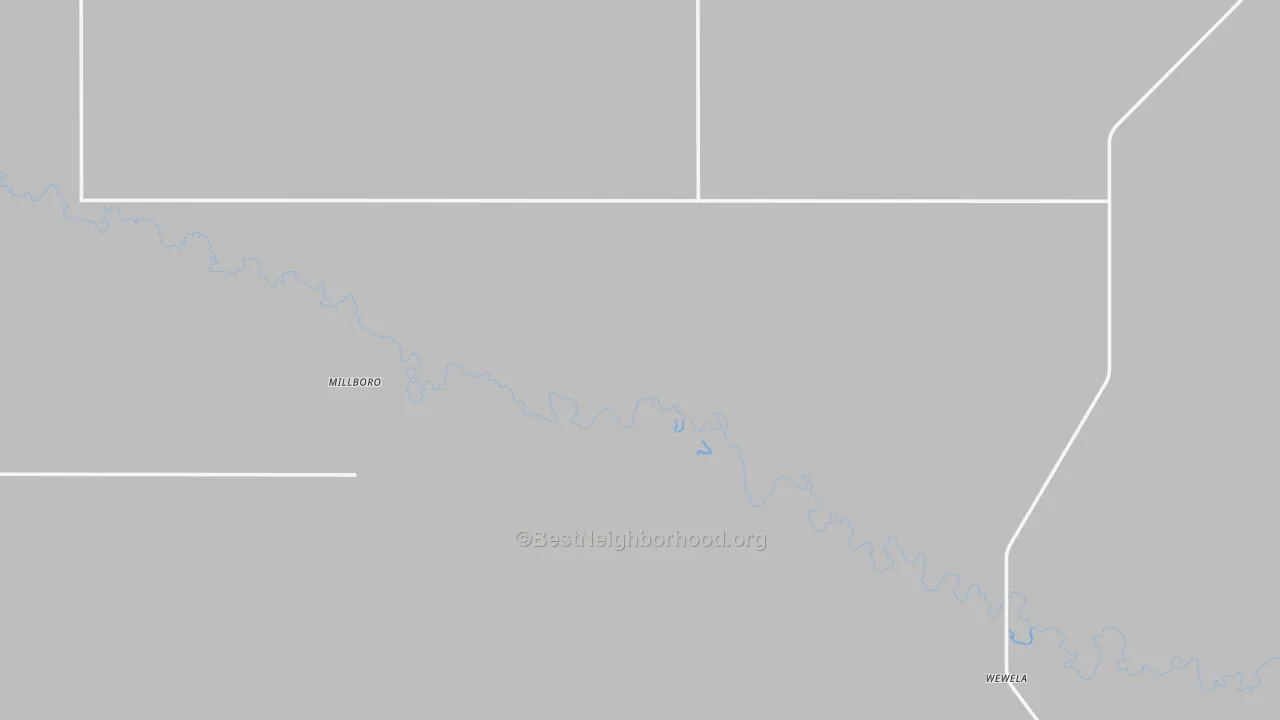 Bike Grade map of Millboro, SD