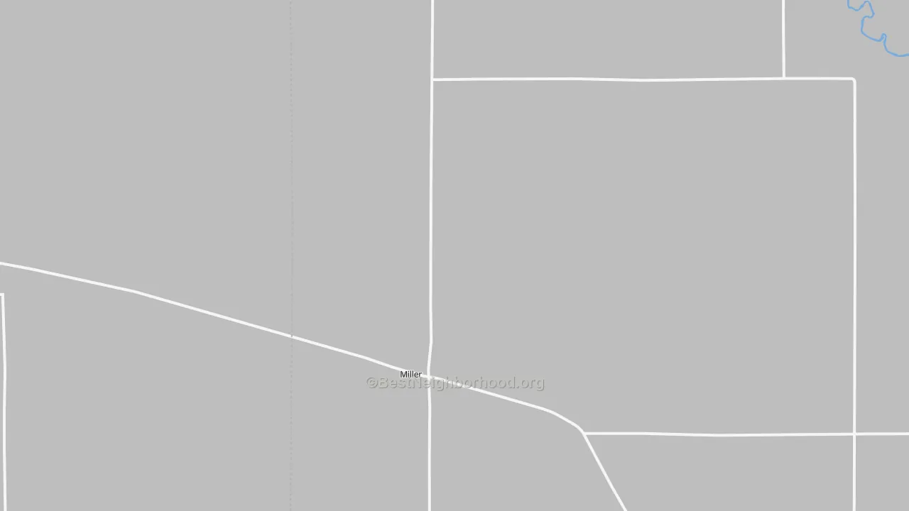 Bike Grade map of Miller, NE