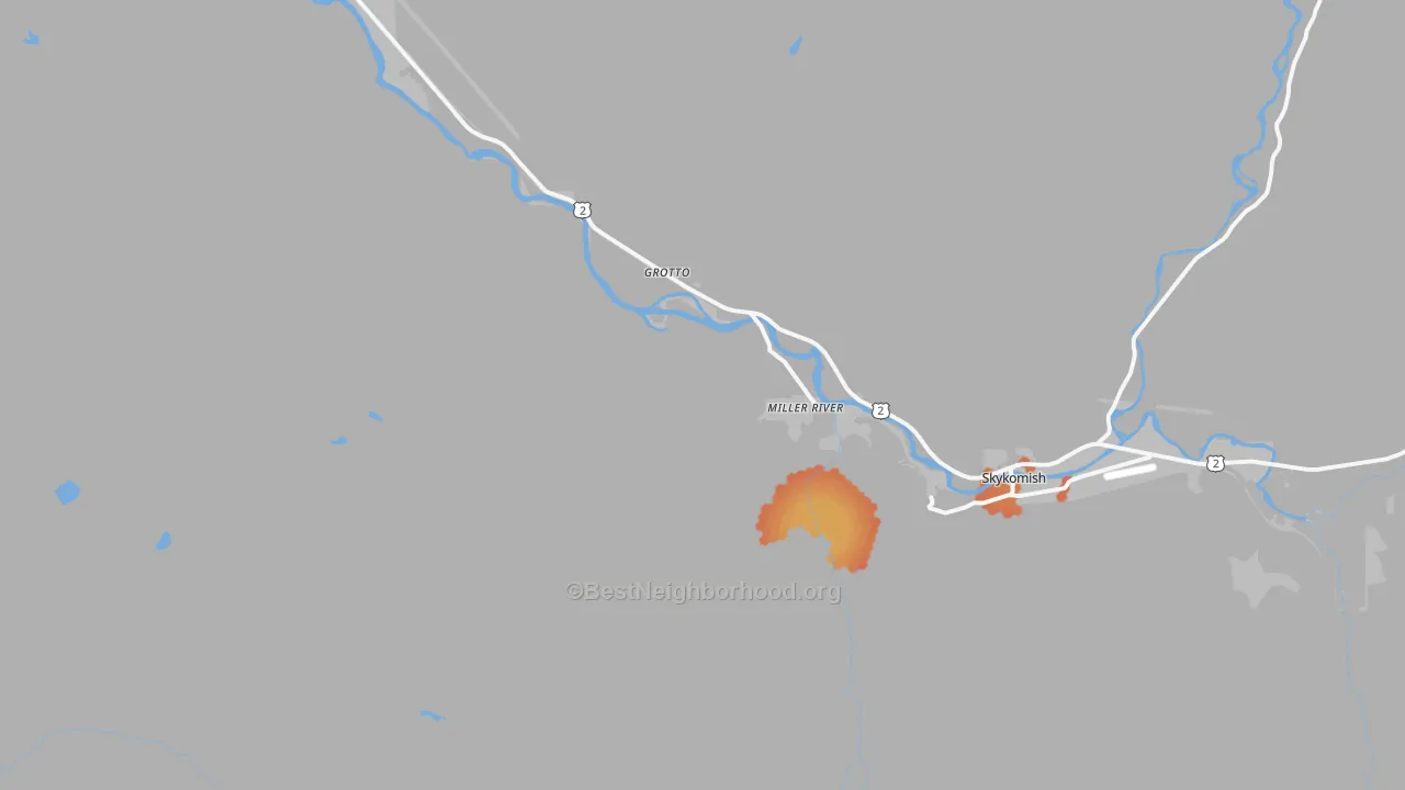 Bike Grade map of Miller River, WA