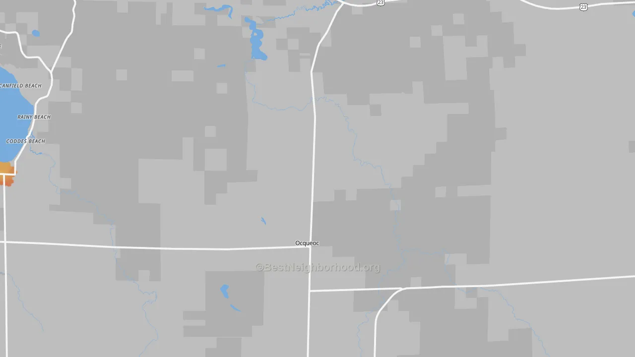 Bike Grade map of Millersburg, MI