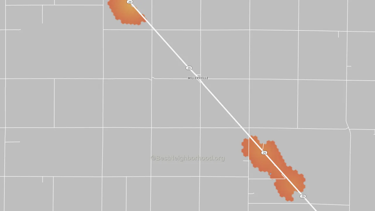 Bike Grade map of Millersville, IL