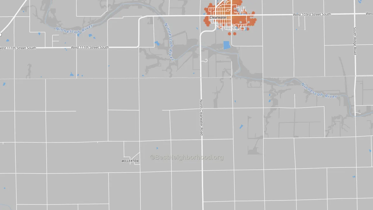 Bike Grade map of Millerton, KS